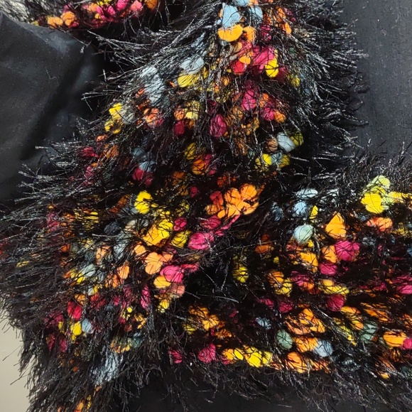 Artisan Crafted Hand Crochet Eyelash Fringe Scarf - Picture 3 of 3